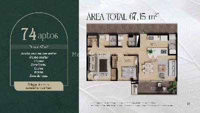 Apartamento de 2 alcobas en venta en Marazu, Rionegro, 63 m² · foto 5 de 11
