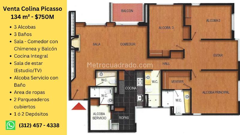 Apartamento en Venta, COLINA PICASSO Colina y Alrededores, Bogotá D.C., Bogotá D.C.