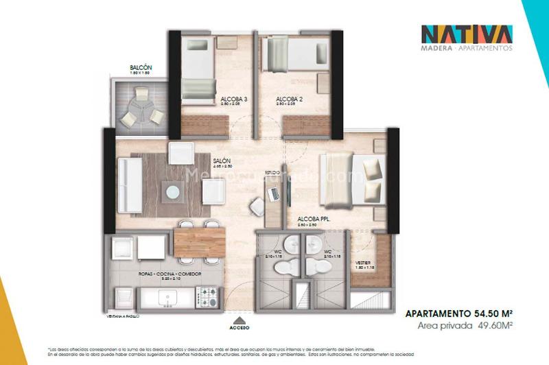 Apartamento en Venta, Madera Nativa Torre 2, Bello – pohled 5