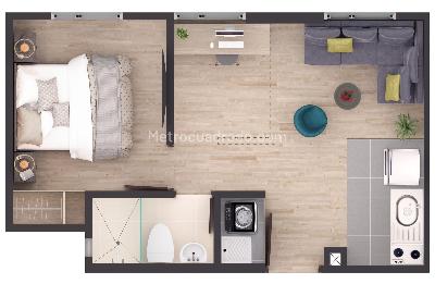 Apartamento de 1 alcoba en venta en Aeropuerto El Dorado, Bogotá, 25 m² · foto 7 de 13