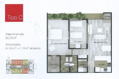 Apartamento de 2 alcobas en venta en Cedritos Acacias, Bogotá, 77 m² · foto 11 de 20