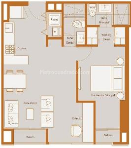 Apartamento de 2 alcobas en venta en Gran America, Bogotá, 49 m² · foto 10 de 10