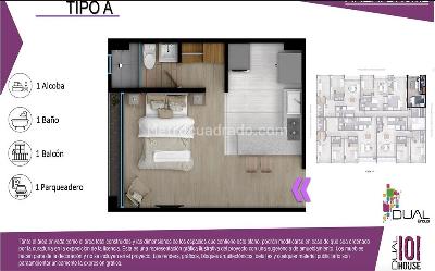 Apartamento de 1 alcoba en venta en Rincon Del Chico, Bogotá, 27 m² · foto 7 de 7