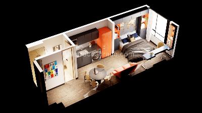 Apartaestudio en venta en Antiguo Contry, Bogotá, 25 m² · foto 1 de 14