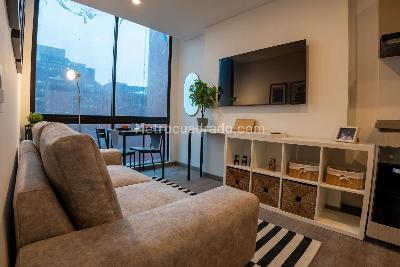 Apartamento de 1 alcoba en arriendo en Quinta Camacho, Bogotá, 38 m² · foto 3 de 12