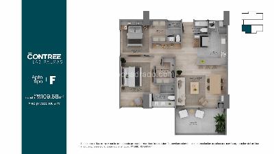 Apartamento de 2 alcobas en venta en Las Palmas, Medellín, 100 m² · foto 6 de 7
