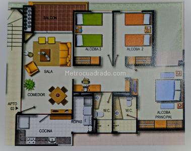 Apartamento de 3 alcobas en venta en Colina Campestre Gilmar, Bogotá, 81 m² · foto 18 de 18