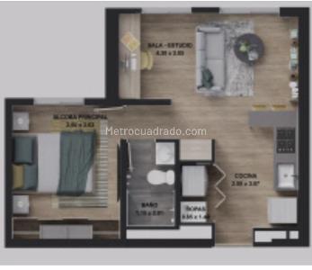 Apartamento en venta en Ciudad Salitre, Bogotá · foto 4 de 6
