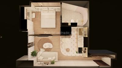 Apartaestudio en venta en Fundadores, Armenia, 30 m² · foto 10 de 10